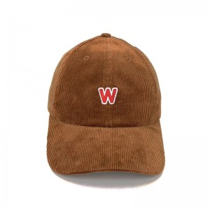 Пользовательская вышитая вышитая вышитая вельветовая шляпа с кожаным ремнем обратно, вельветовая шляпа Snapback/cap Оптовая шляпа с кожаным ремнем обратно, вельветовая шляпа Snapback/cap Оптовая