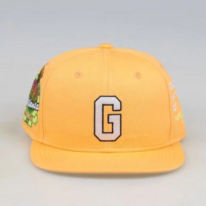 Сделано в Китае шесть панелей бейсболка для мужчин для мужчин Custom Gorras Snapbacks вышивающие шляпы желтые